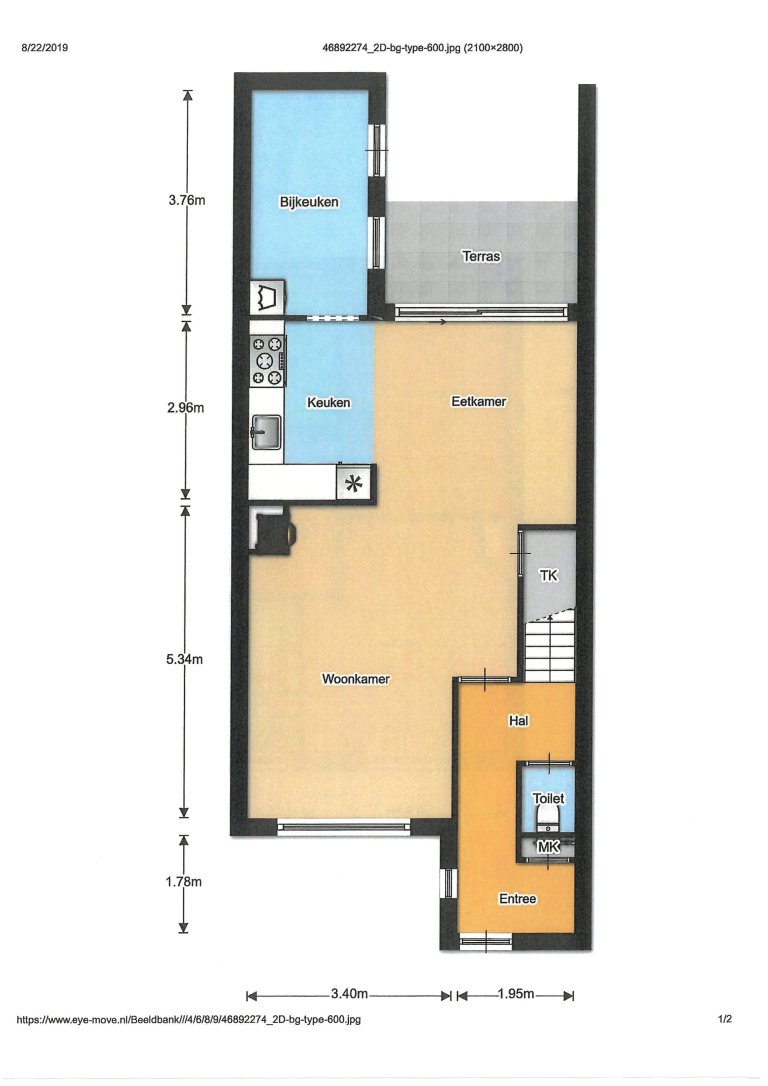 Plattegrond 1 van 3, Molenvlietbaan 18, WOERDEN