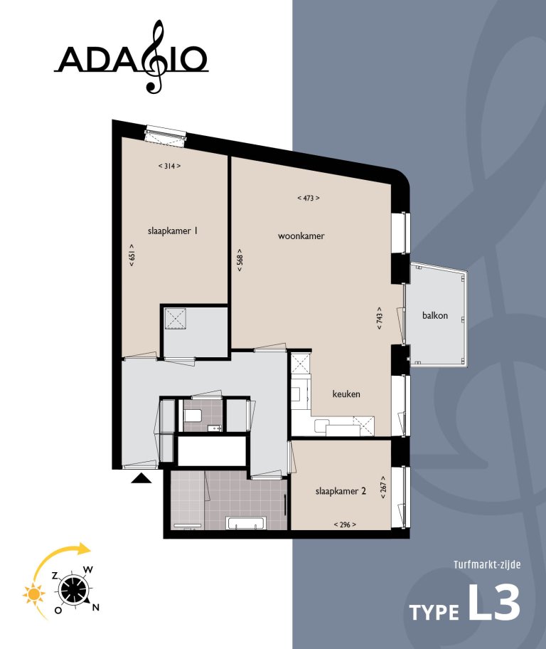 Plattegrond 1 van 1, Turfhaven 421, Den Haag