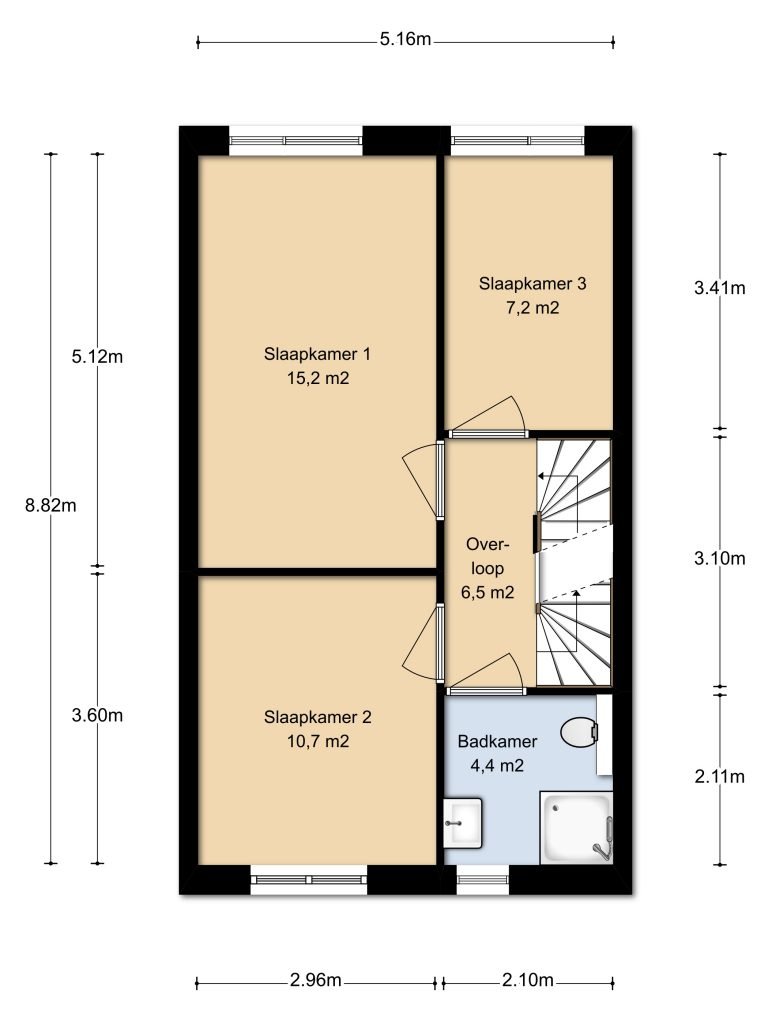 Plattegrond 2 van 3, Nyevelthof 8, De Meern
