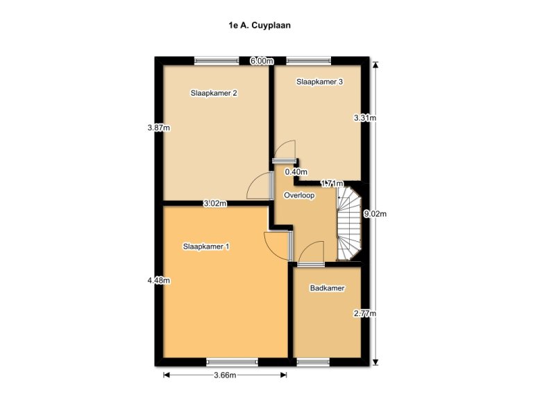 Plattegrond 2 van 3, Cuyplaan, Aelbert 21, HENDRIK-IDO-AMBACHT