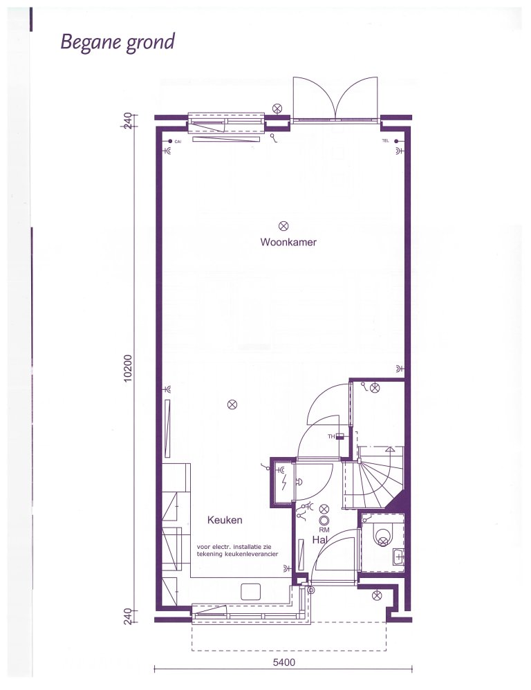 Plattegrond 1 van 3, Simon Carmiggeltstraat 74, BERKEL EN RODENRIJS