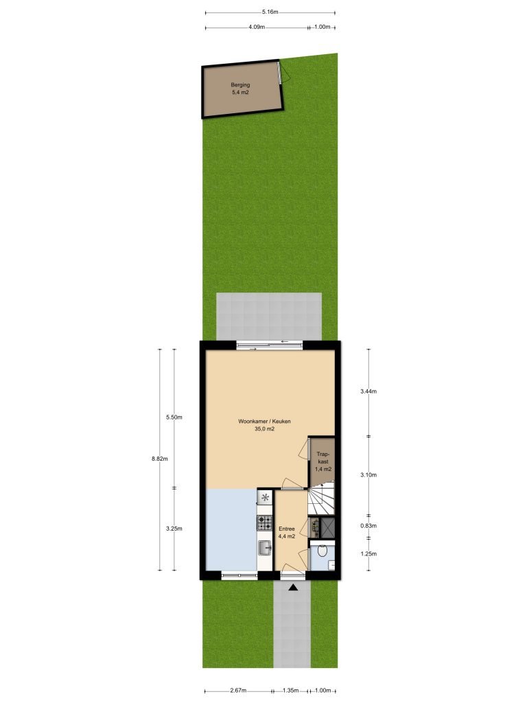 Plattegrond 1 van 3, Nyevelthof 8, De Meern