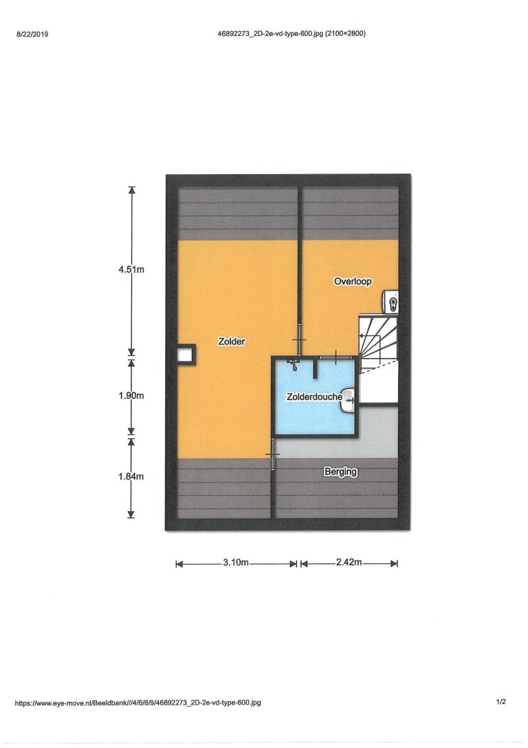 Plattegrond 3 van 3, Molenvlietbaan 18, WOERDEN
