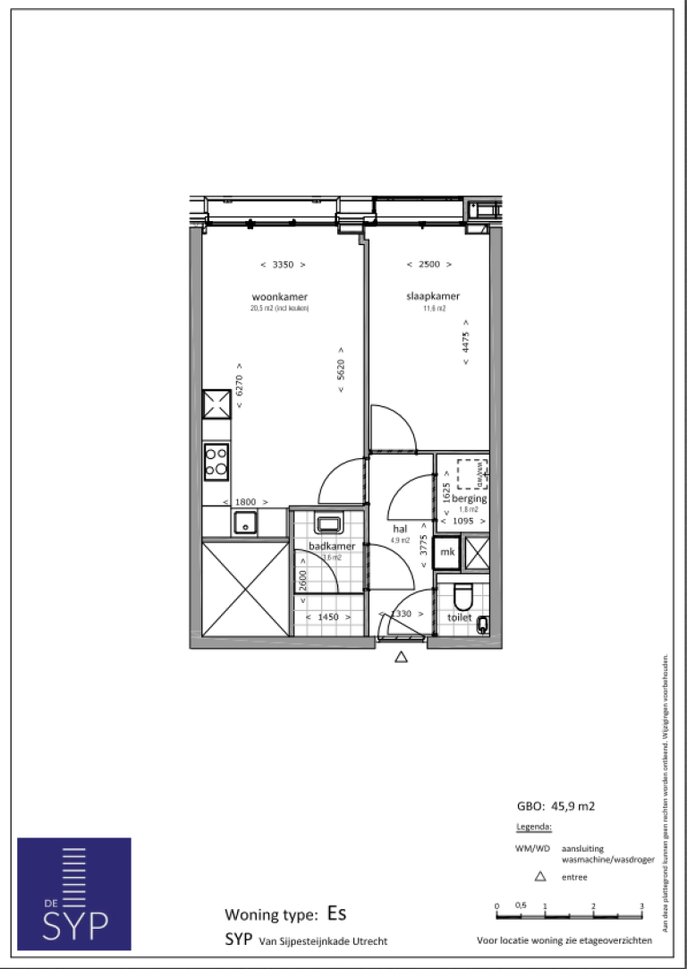 Plattegrond 1 van 1, Van Sijpesteijnkade 385, UTRECHT