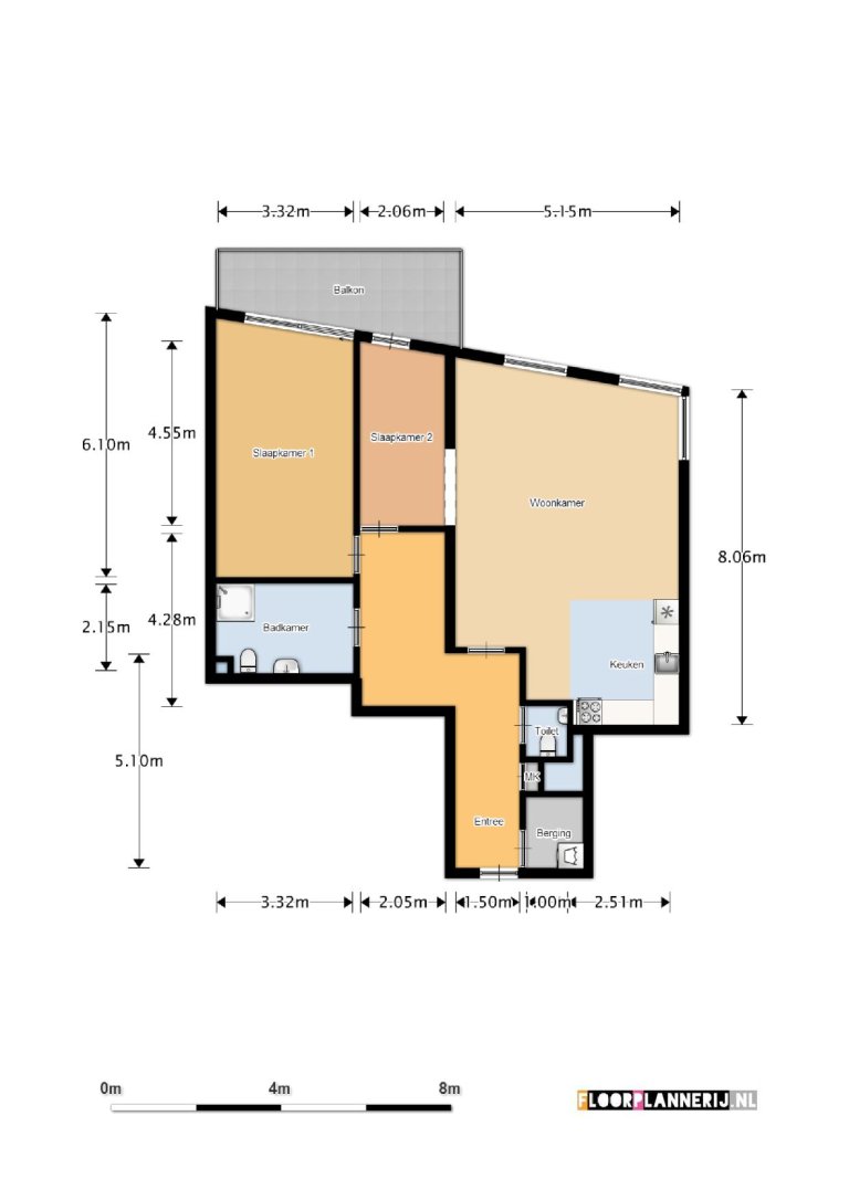 Plattegrond 1 van 1, Carnotstraat 175, NIJMEGEN