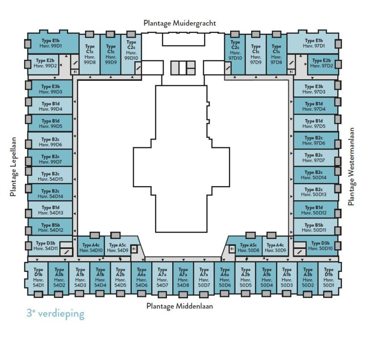 Plattegrond 2 van 2, Plantage Middenlaan 50 D2, AMSTERDAM