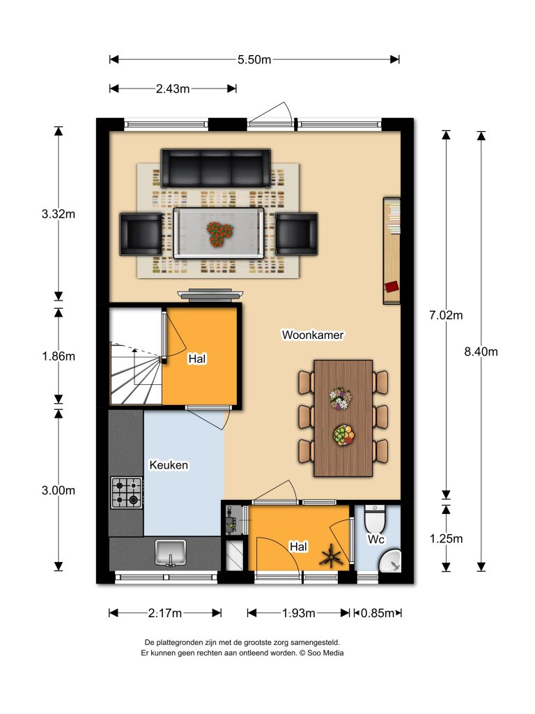 Plattegrond 3 van 3, Saturnushof 2, Maarn