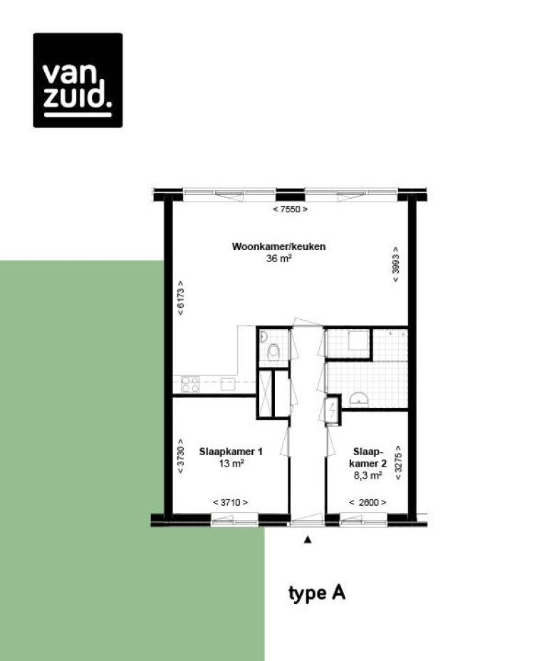 Floor plan 1 of 1, Martinus Nijhofflaan 15 C, Delft