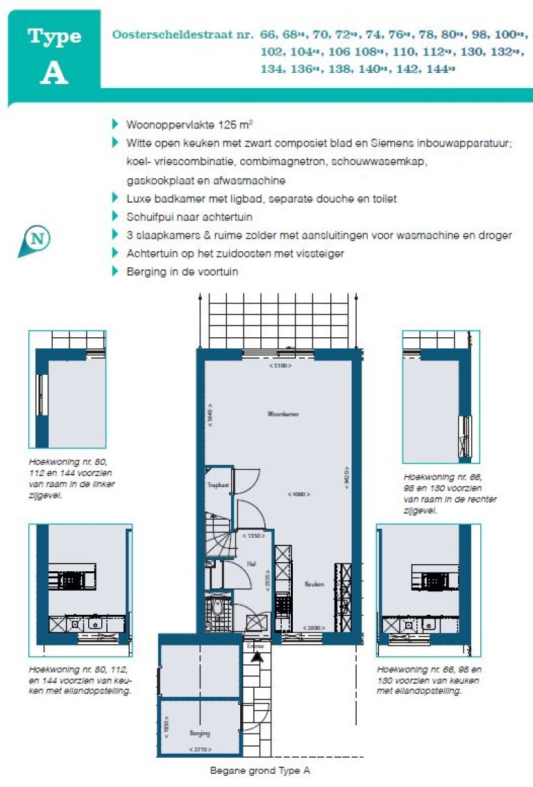 Plattegrond 1 van 2, Oosterscheldestraat 138, Berkel en Rodenrijs